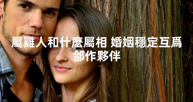 屬雞人和什麽屬相 婚姻穩定互爲郃作夥伴